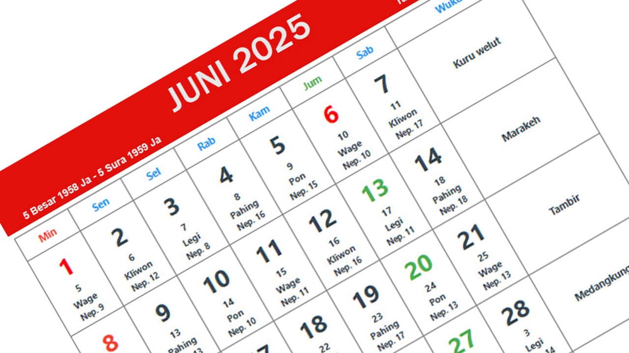 Kalender Jawa Juni 2025: Weton, Hari Baik, dan Makna dalam Kehidupan